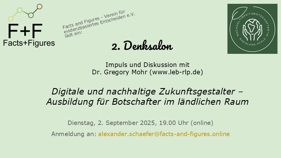 EInladung zum 2. DEnksalon mit Dr. Gregory Mohr von der leb RLP zum Thema Digitale & nachhaltige Zukunftsgestalter - Ausbilung für Botschafter im ländlichen Raum
